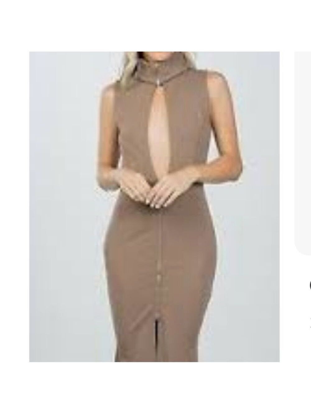 Mocha Maxi Dress Long Slit